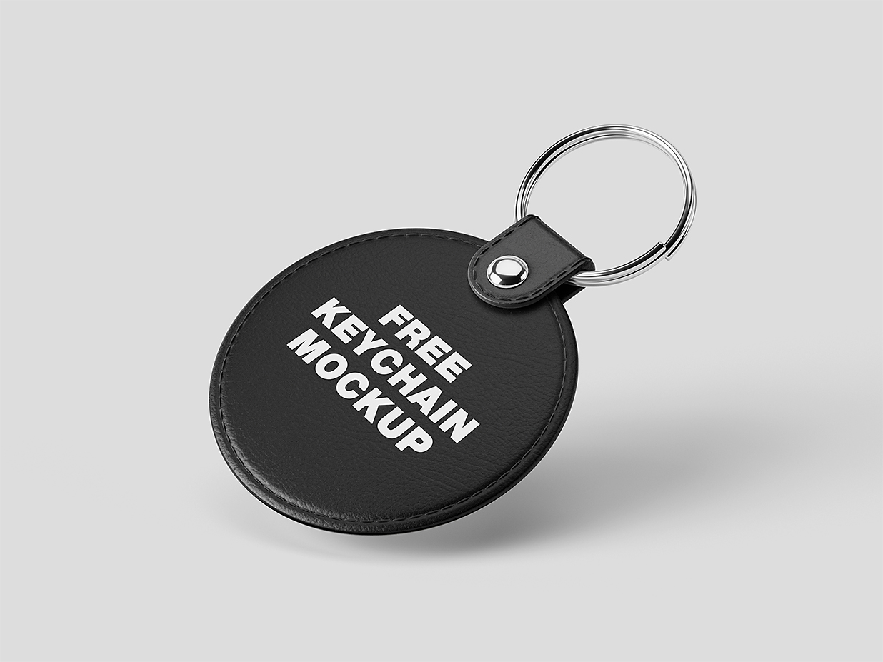 圆形皮革钥匙扣样机3组插图2