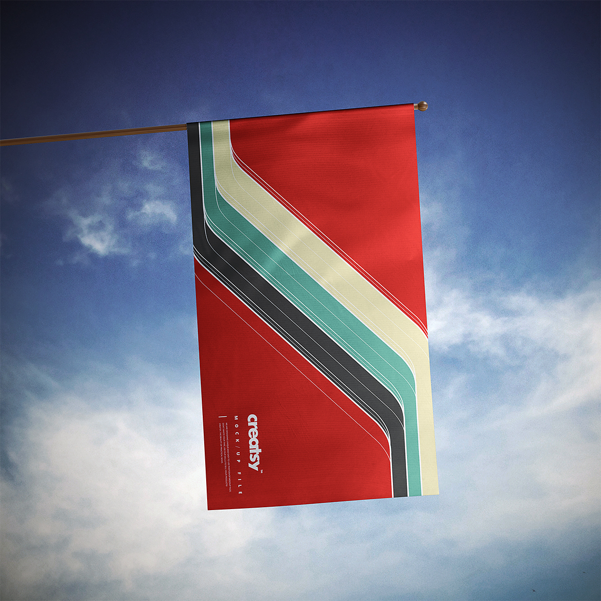 高质感旗帜广告旗样机Mockup3组插图2