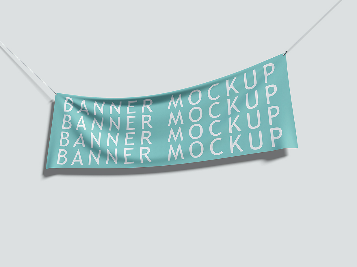 质感拉旗横幅旗帜样机mockup3组插图2