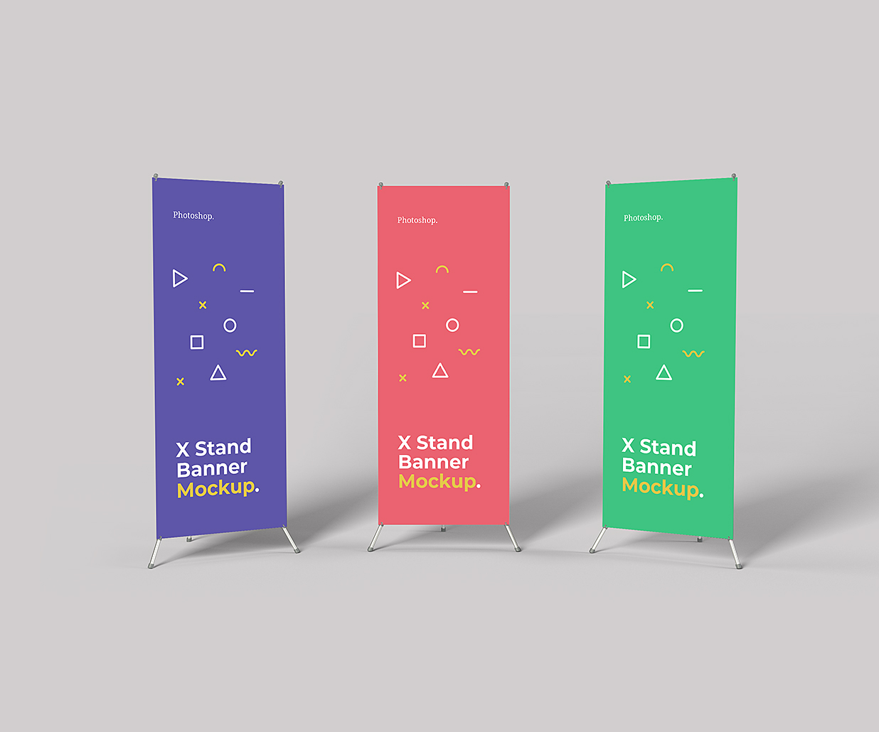 高质感X展架样机mockup3组插图2