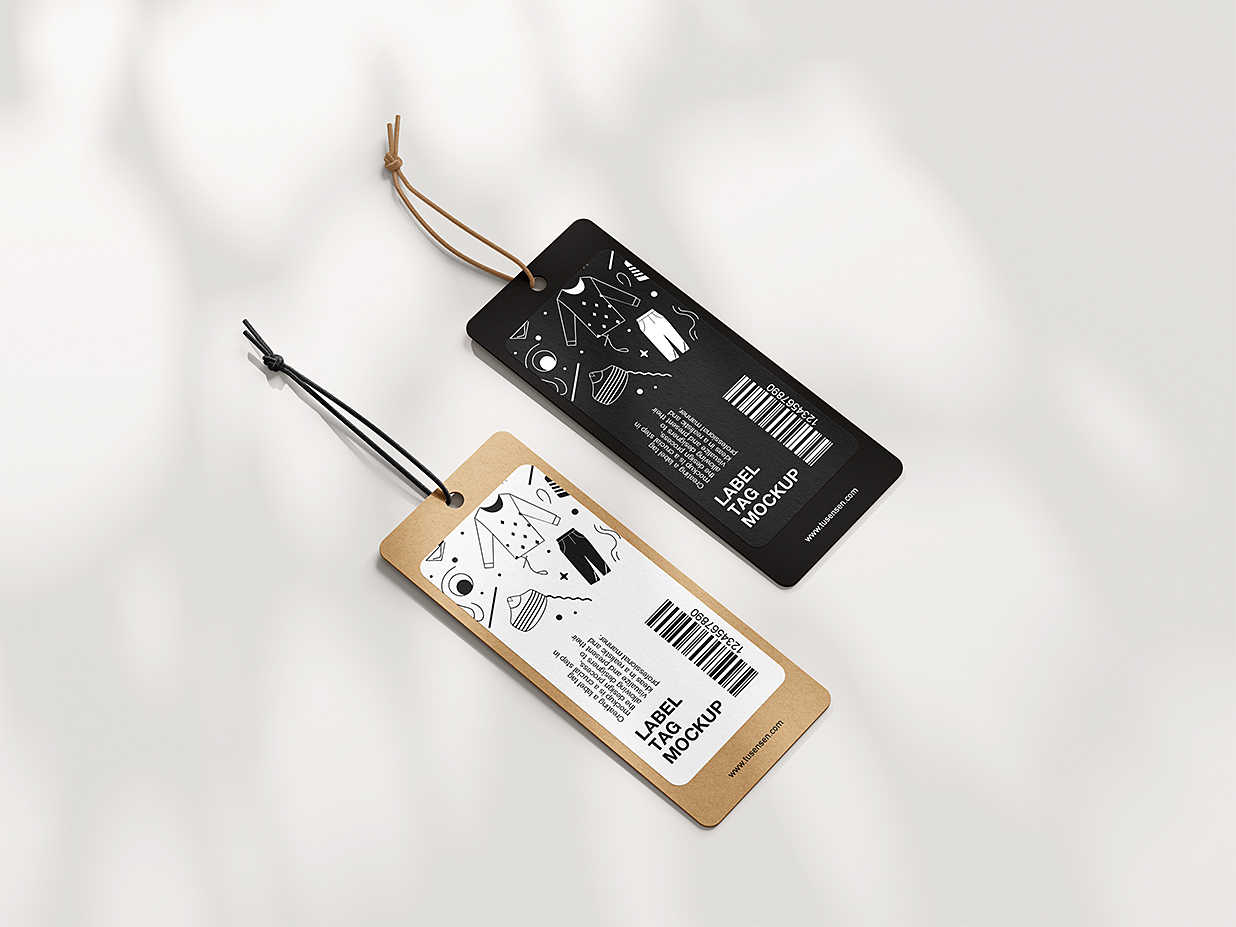 简约实用服装吊牌标签样机4组插图2