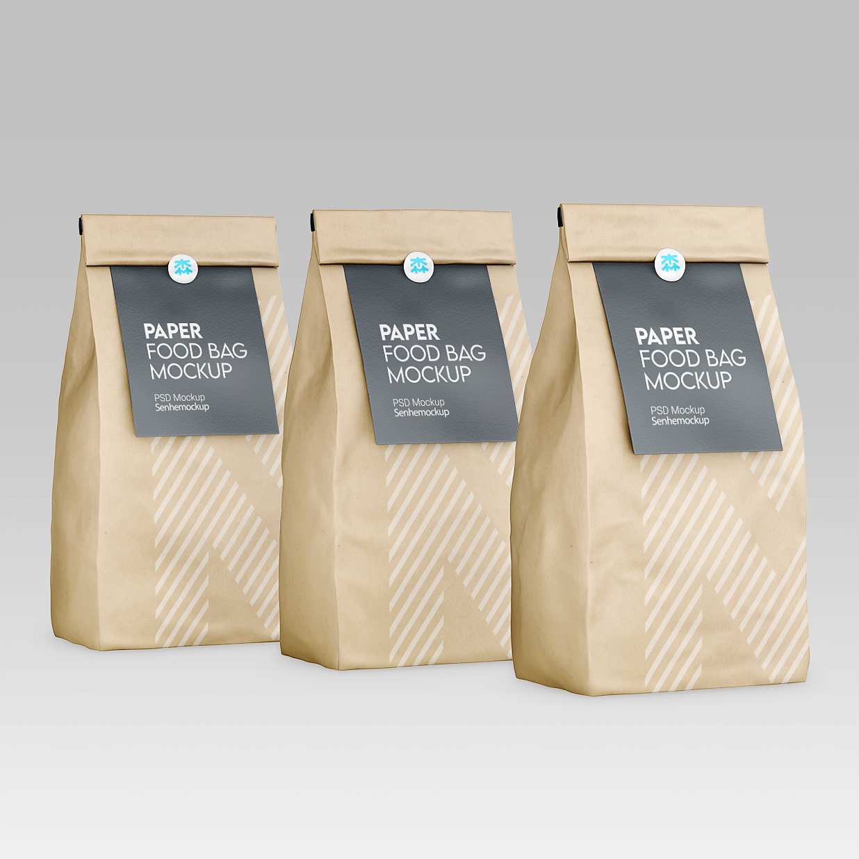 精致牛皮纸自立袋食品袋样机3组插图2