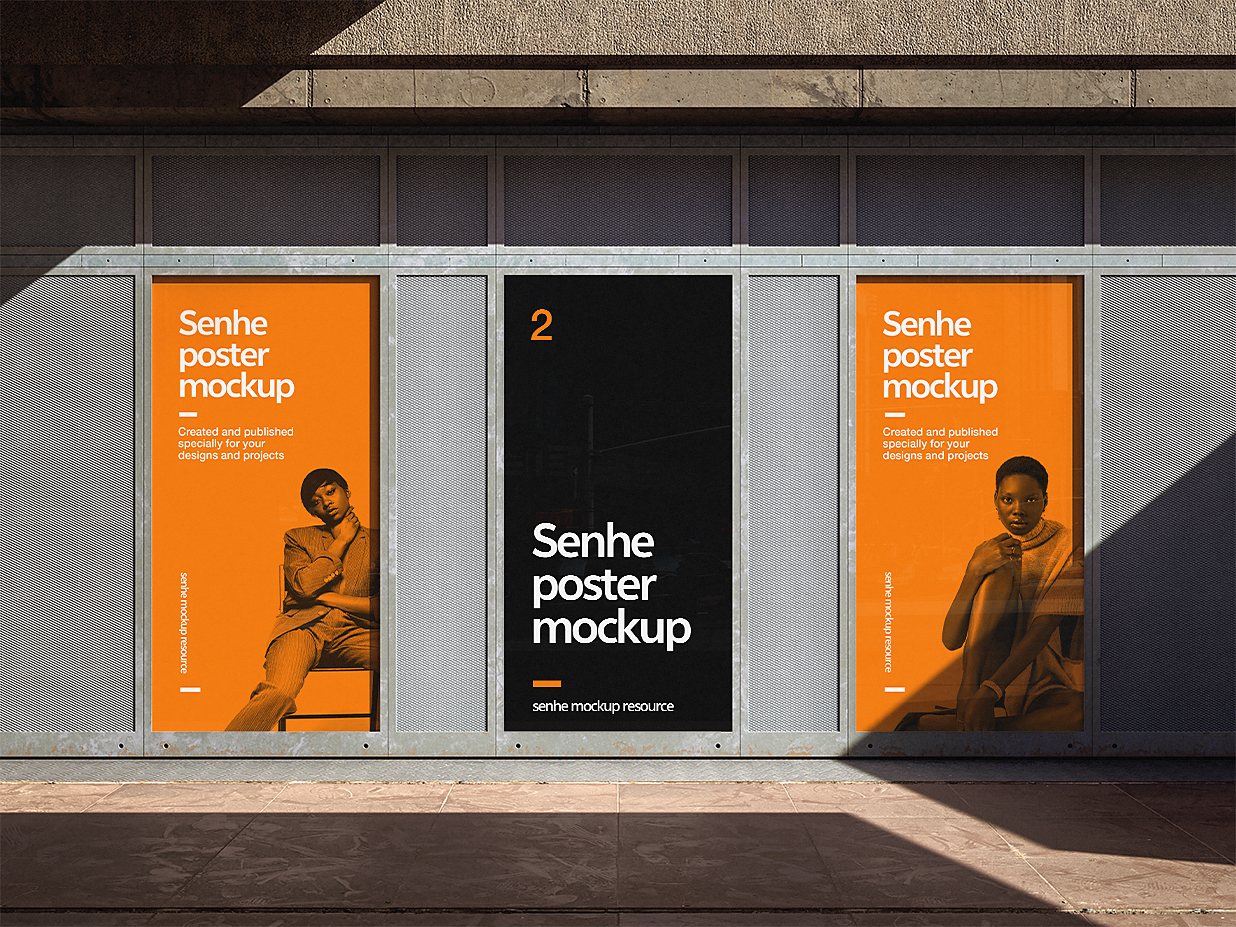 户外广告牌海报样机3组插图2