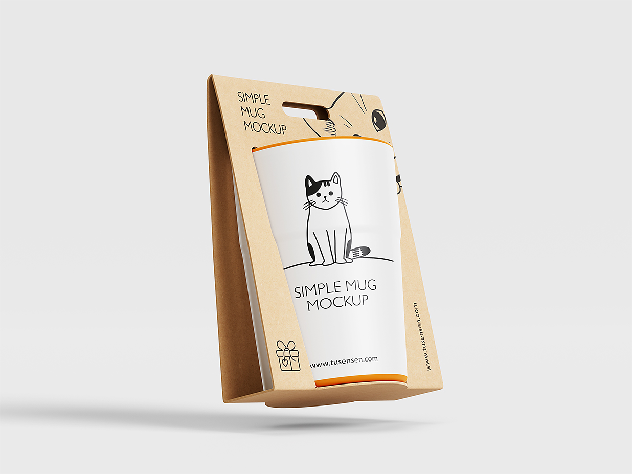 精致的马克杯包装样机5组插图2
