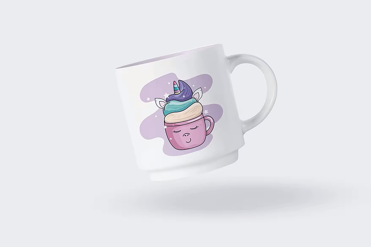 极简白色马克杯样机3组插图2