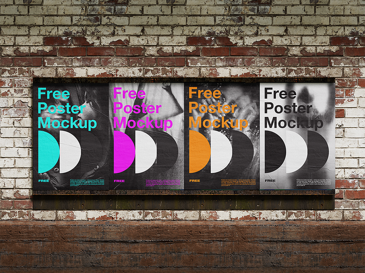 精致海报墙广告牌样机5组插图2