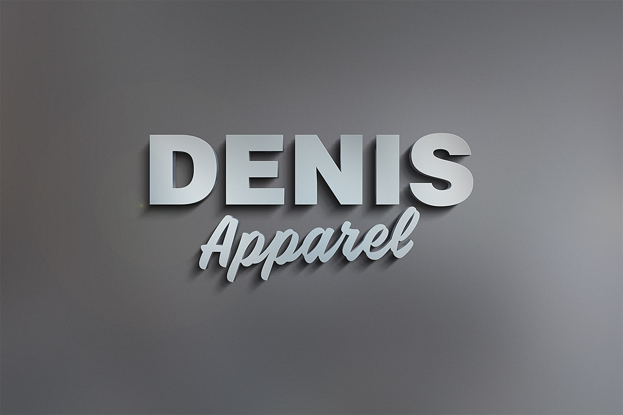 高质感墙面金属LOGO样机插图