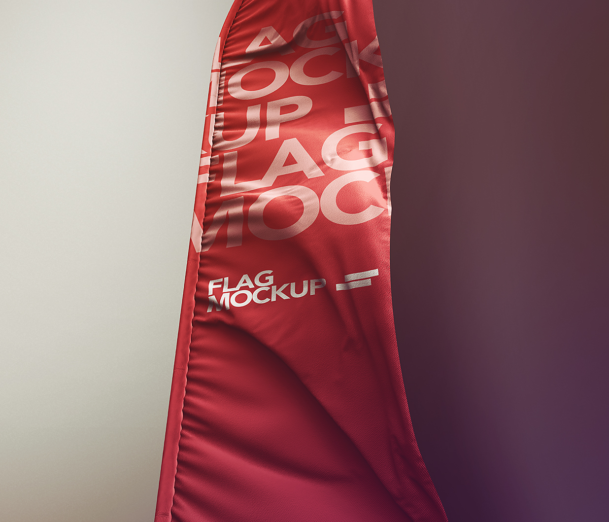 帆船旗帜道旗广告旗样机mockup6组插图3