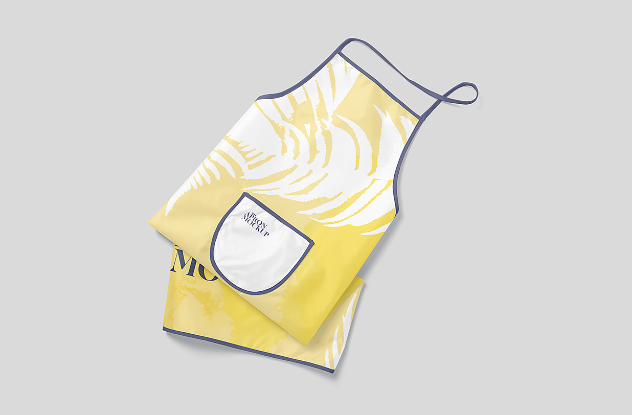 厨房围裙样机mockup5组插图3