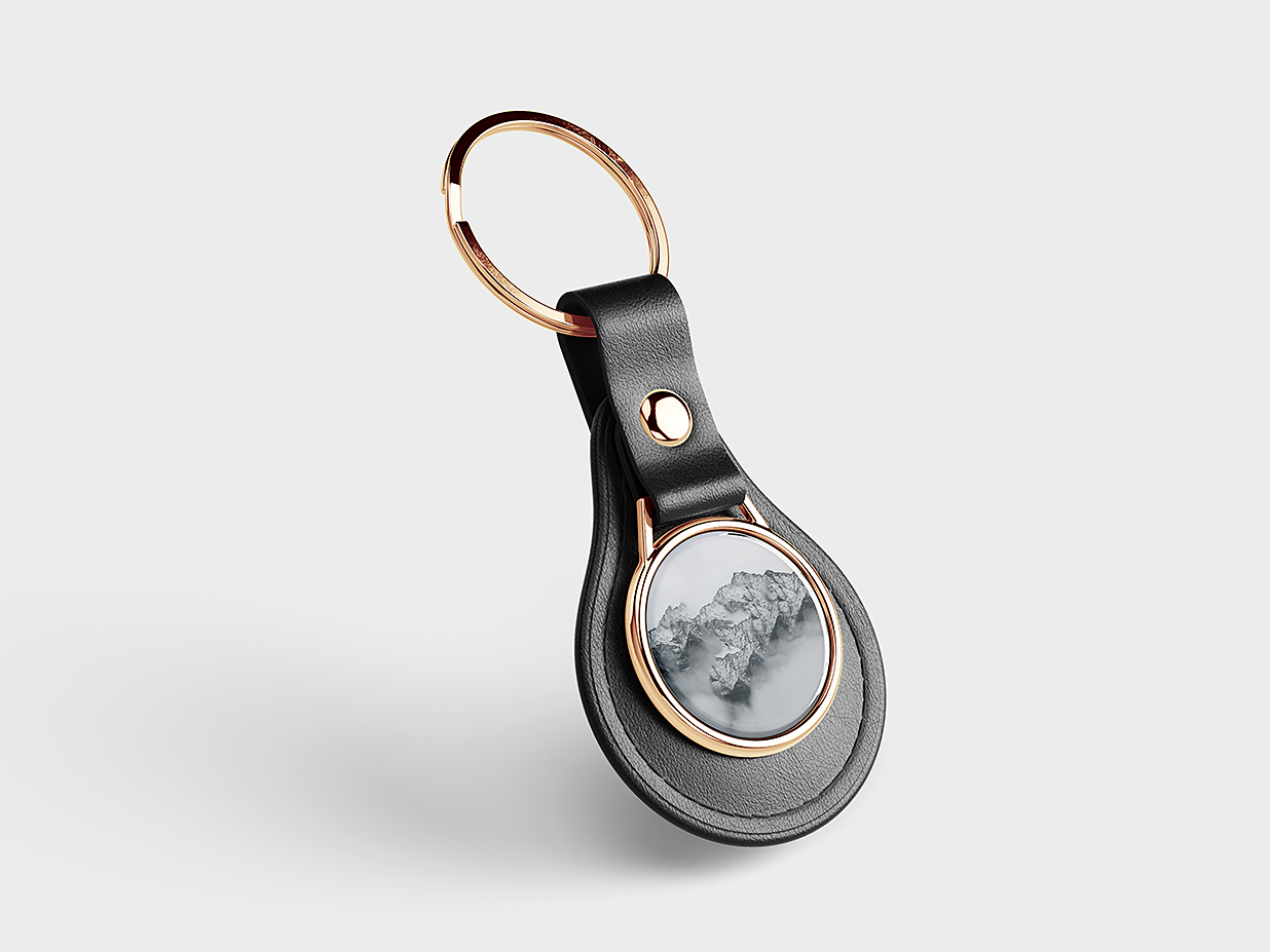 圆形皮革钥匙扣样机5组插图3