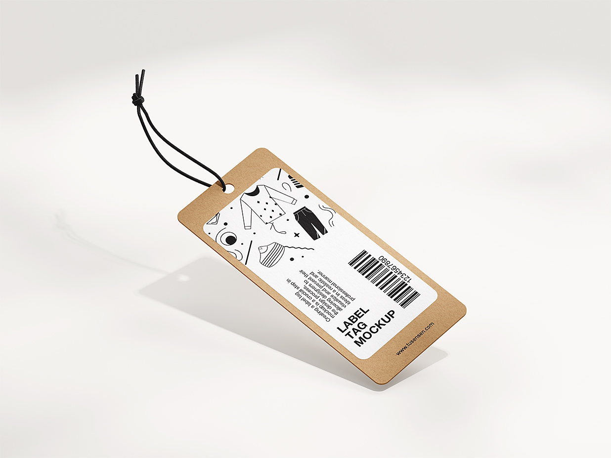 简约实用服装吊牌标签样机4组插图3