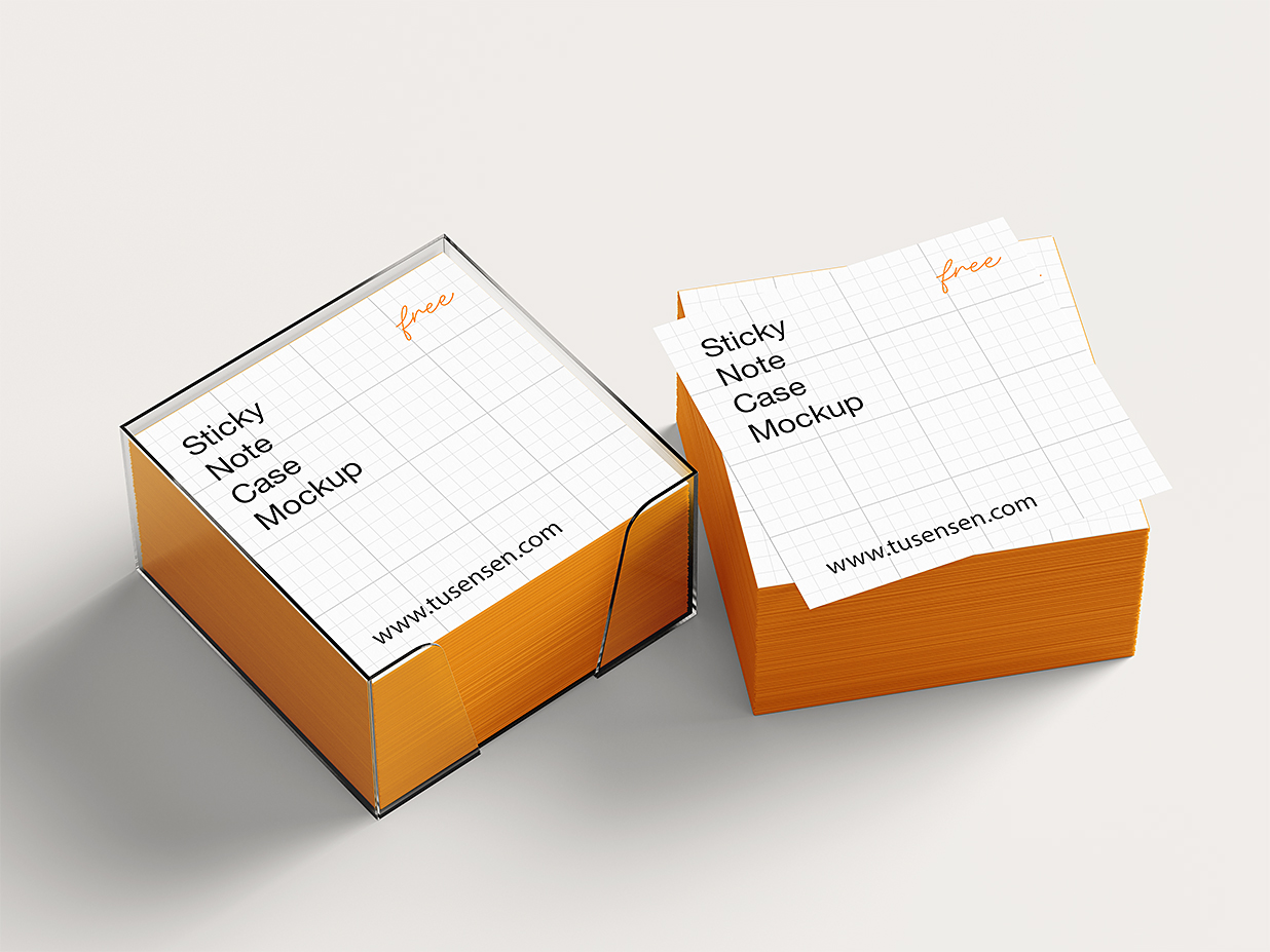 玻璃便利贴便签盒样机4组插图3