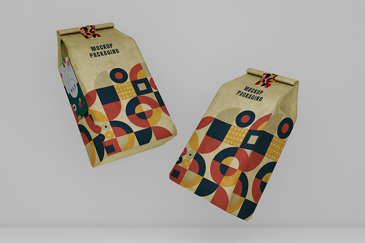 精致纸袋自立袋食品袋样机5组插图3