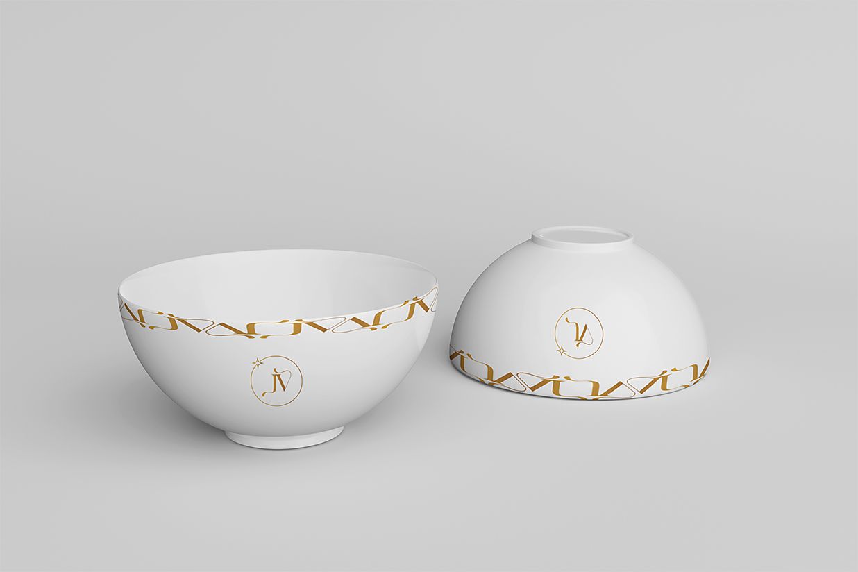 带筷子的陶瓷碗样机4组插图3