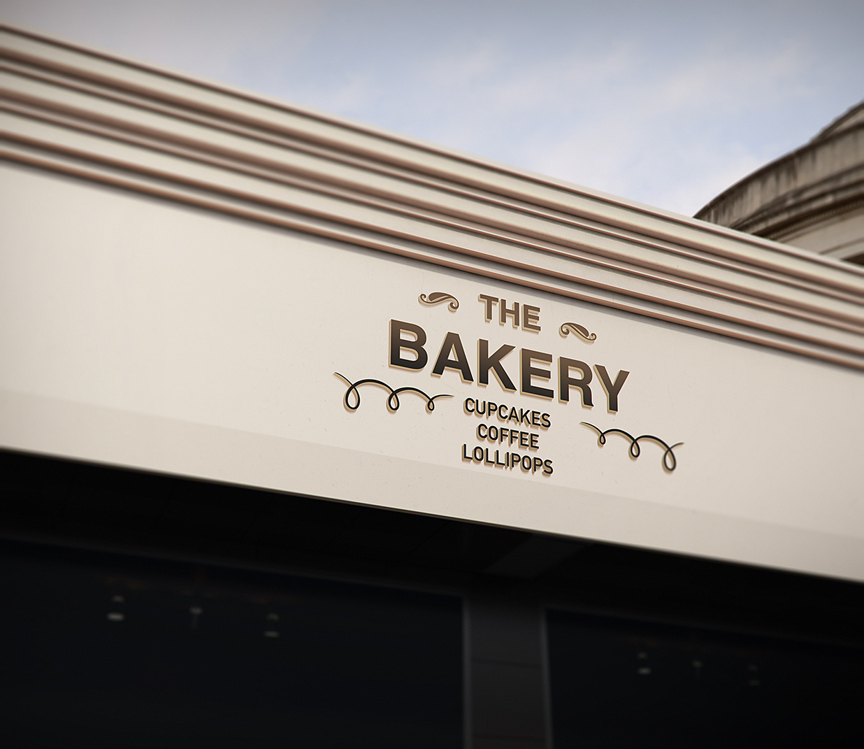 复古建筑3D立体logo标志样机Mockup插图