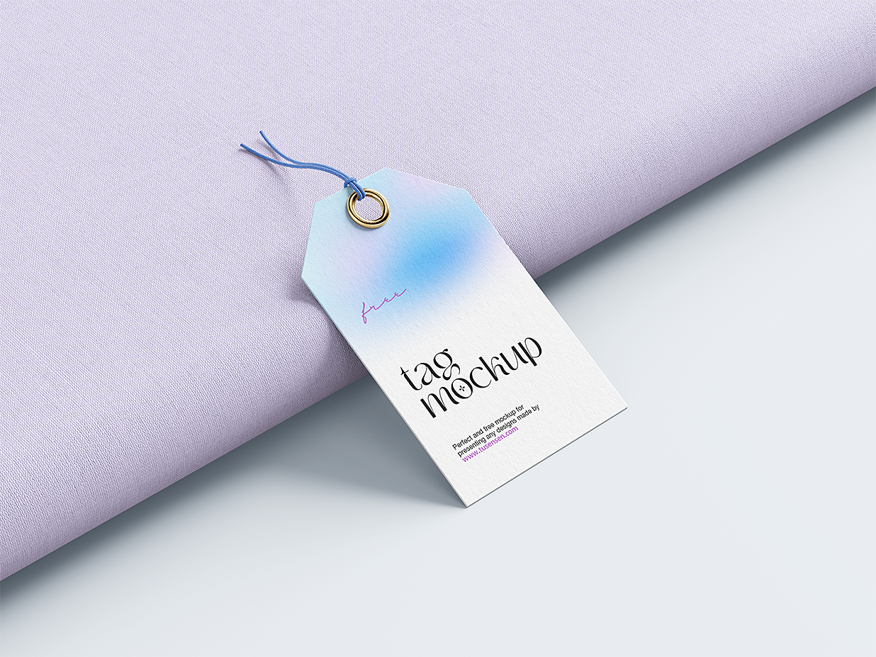 精致的服装吊牌标签样机5组插图4