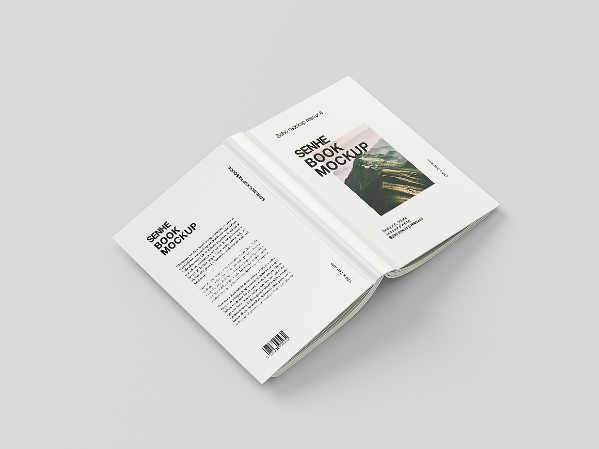 优雅的精装书籍样机6组插图4