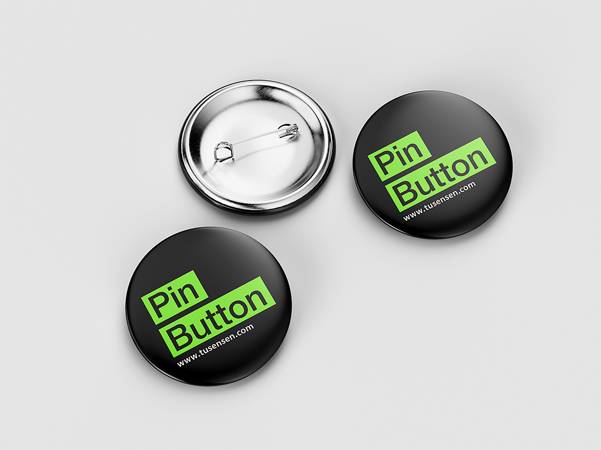 精致圆形别针徽章胸针样机5组插图4