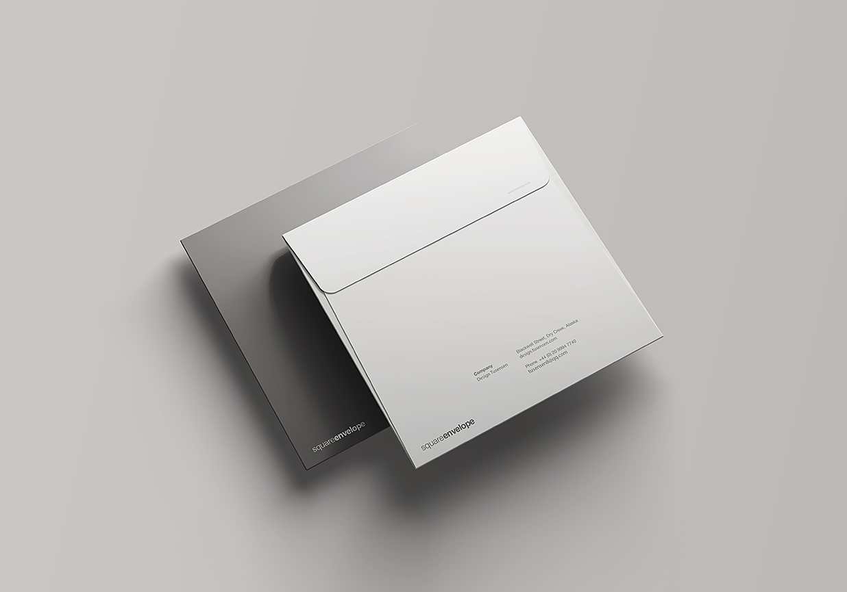 方形企业信封设计样机7组插图4