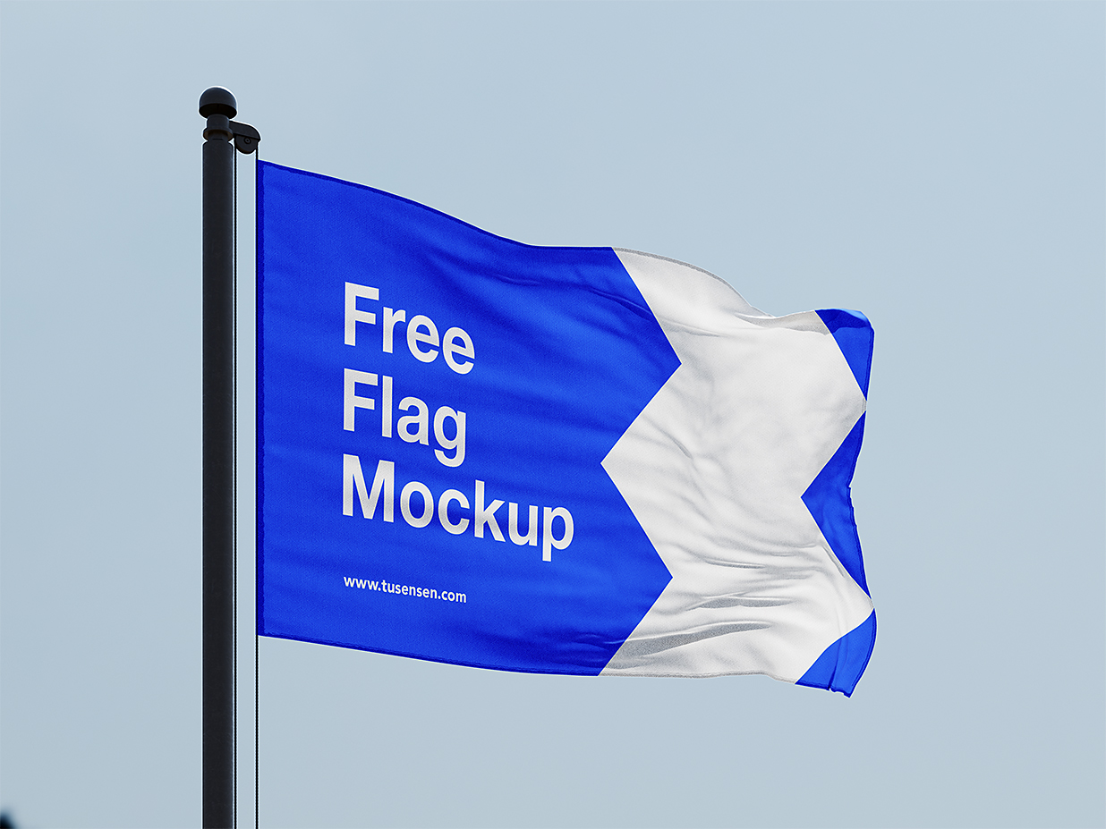 户外旗帜广告旗样机Mockup5组插图4