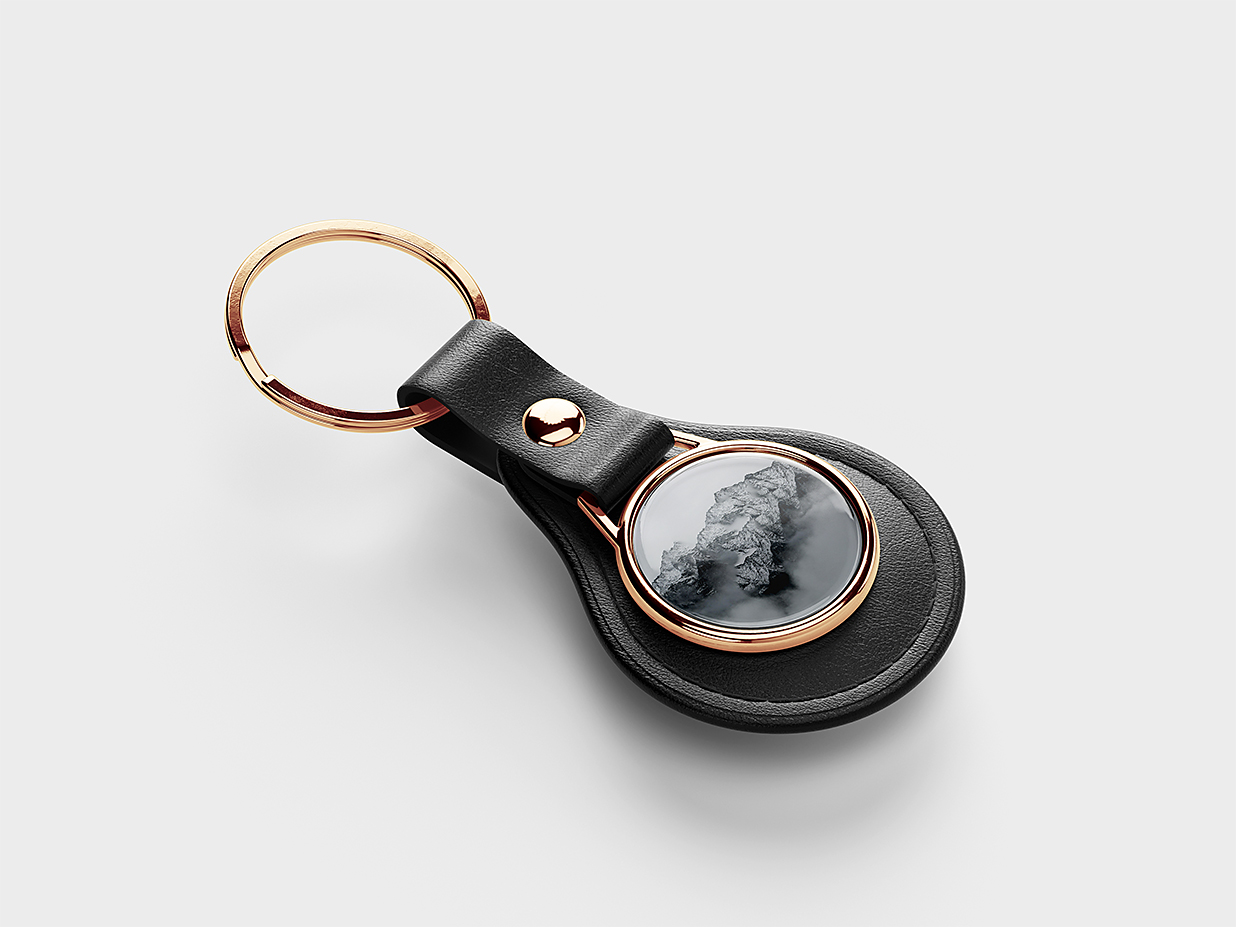 圆形皮革钥匙扣样机5组插图4