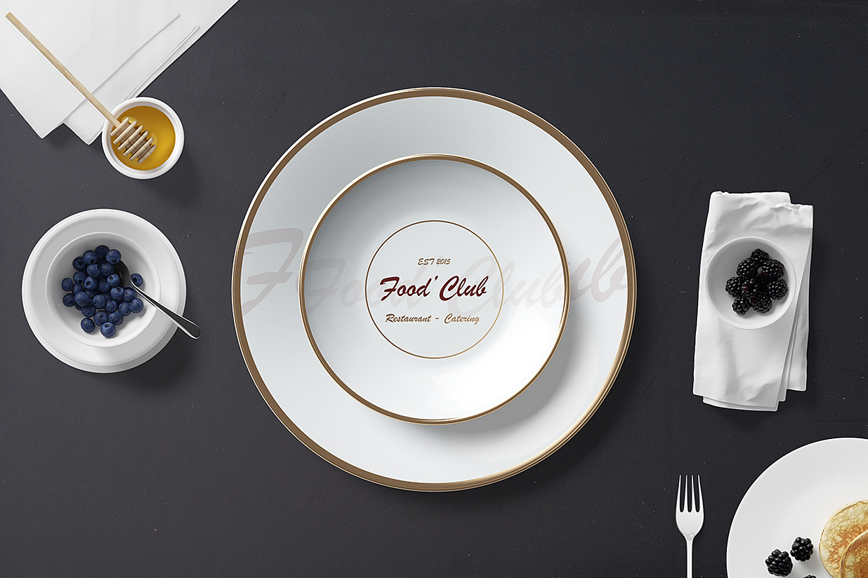 餐厅餐具套装盘子样机7组插图5