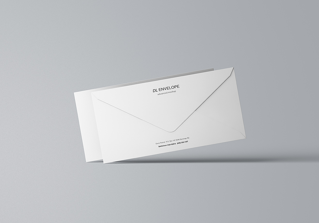 简约精致信封样机7组Mockup插图5