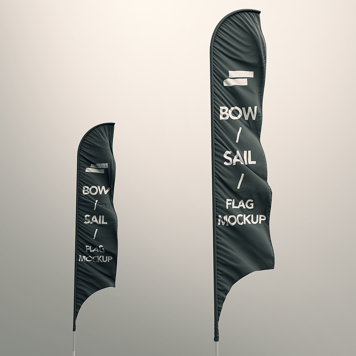 帆旗道旗广告旗旗帜样机mockup10组插图5