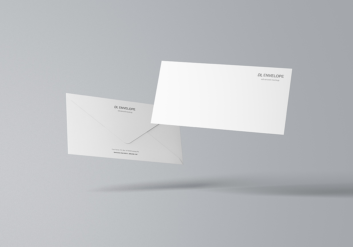 简约精致信封样机7组Mockup插图6