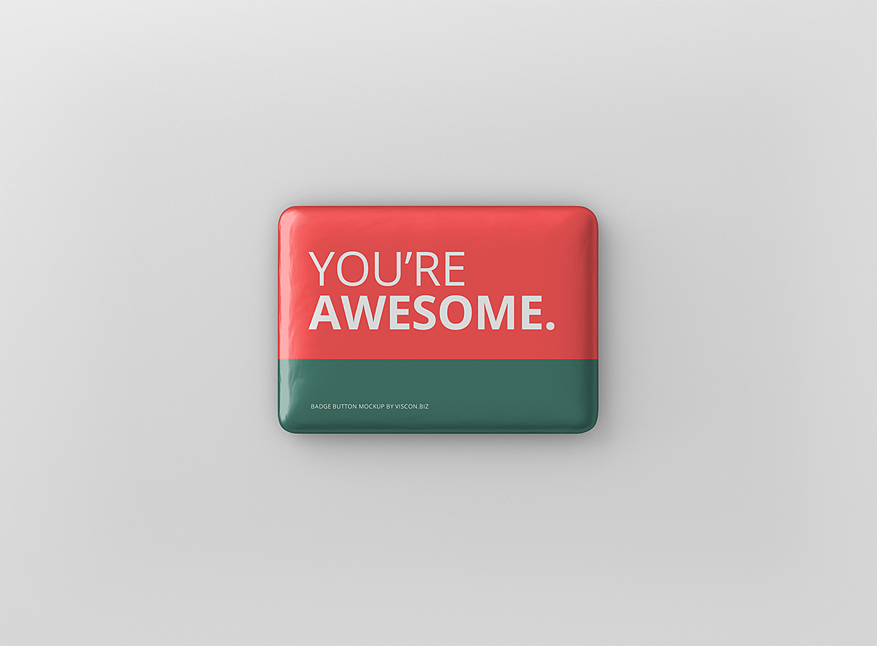 矩形别针徽章胸针样机8组插图7