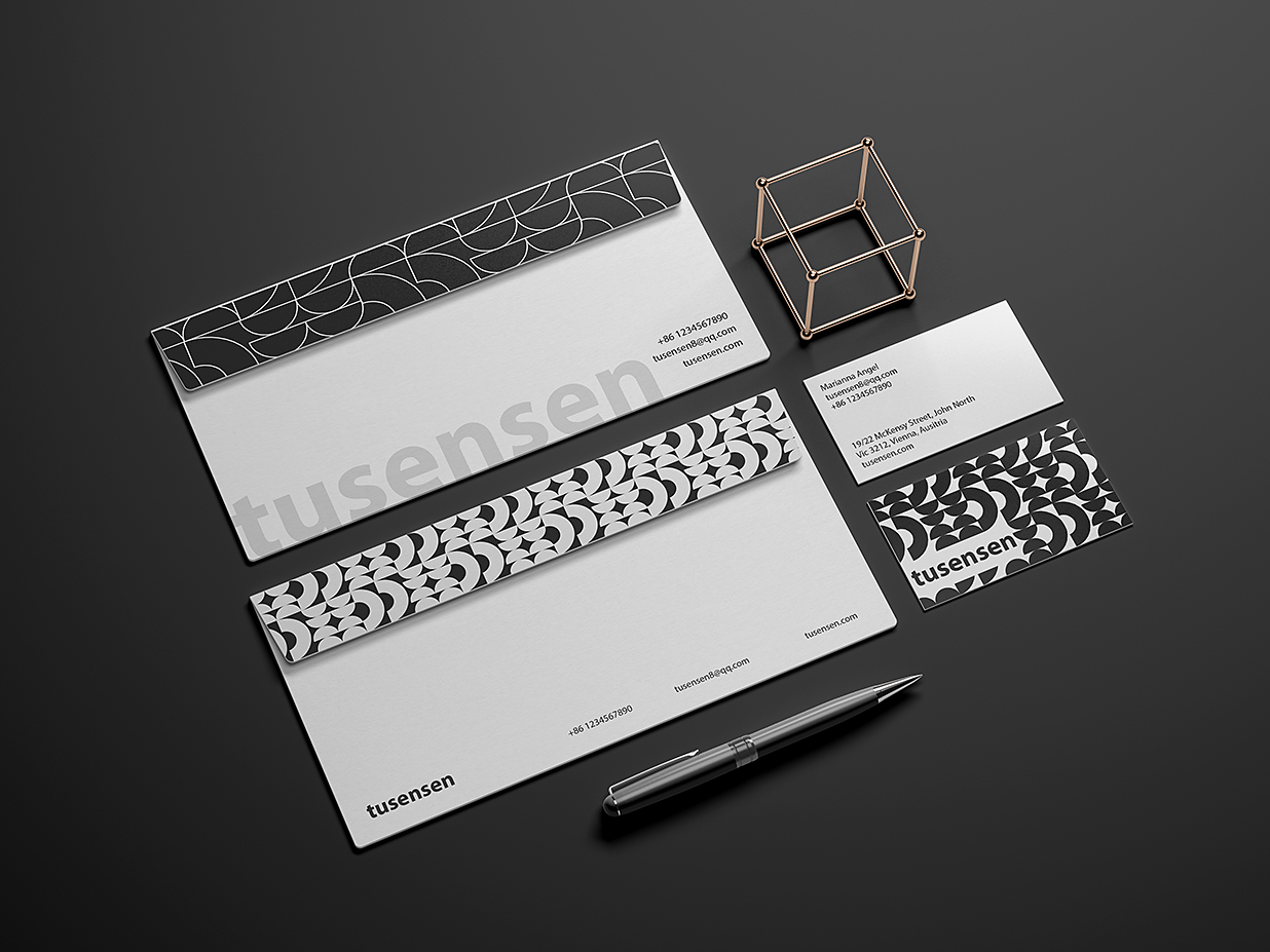 信封名片品牌VI样机mockup9组插图7