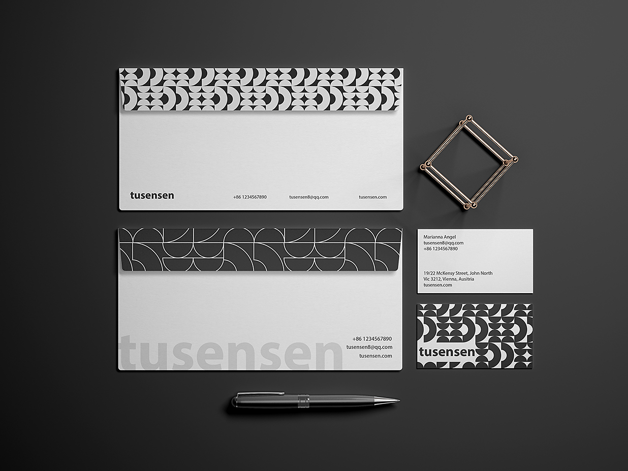 信封名片品牌VI样机mockup9组插图8