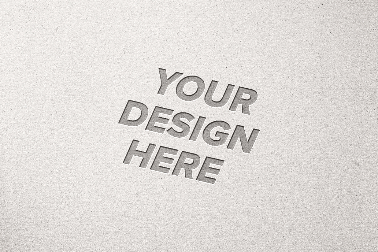 高质感纸张压印LOGO样机插图