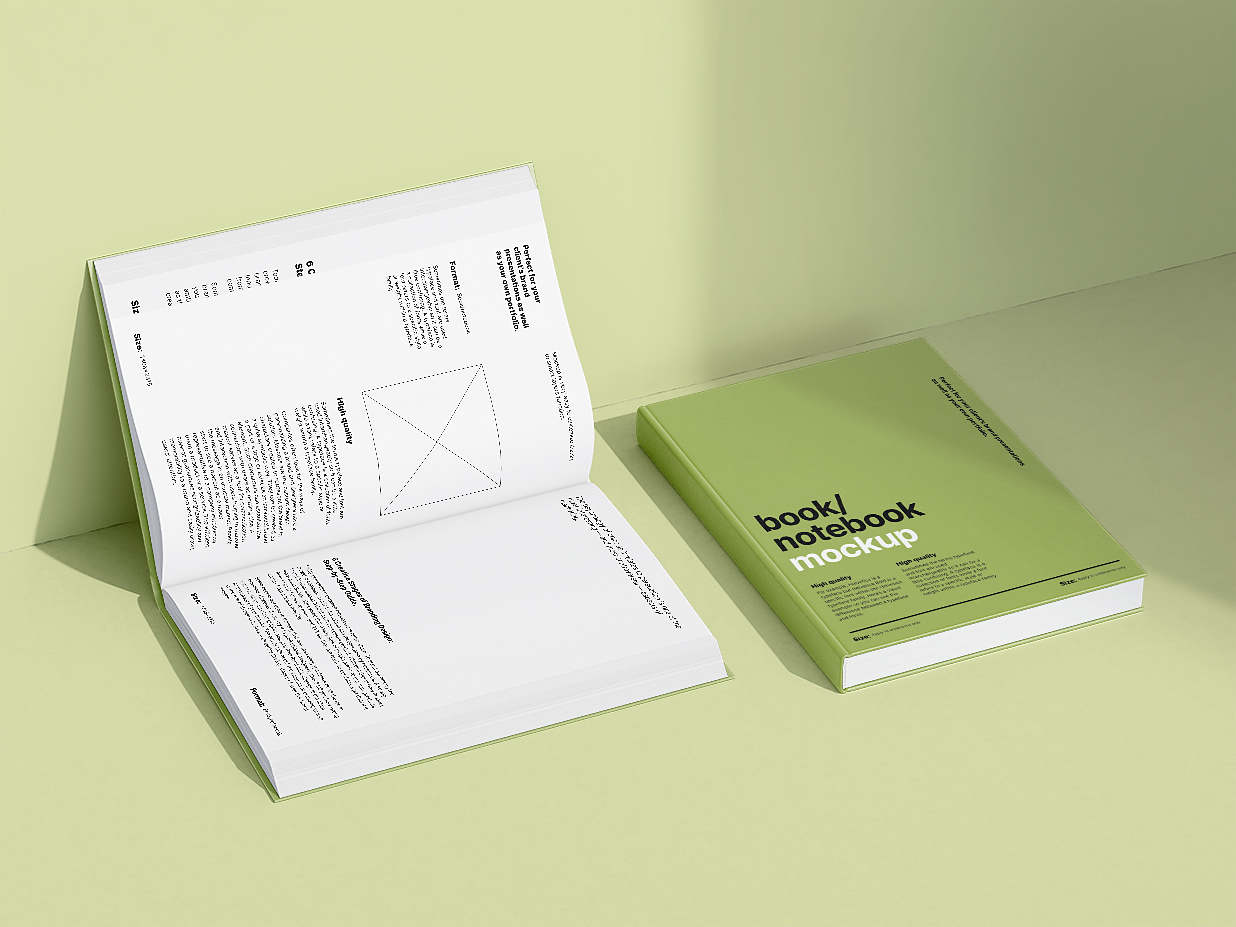 高质感精装书籍样机插图