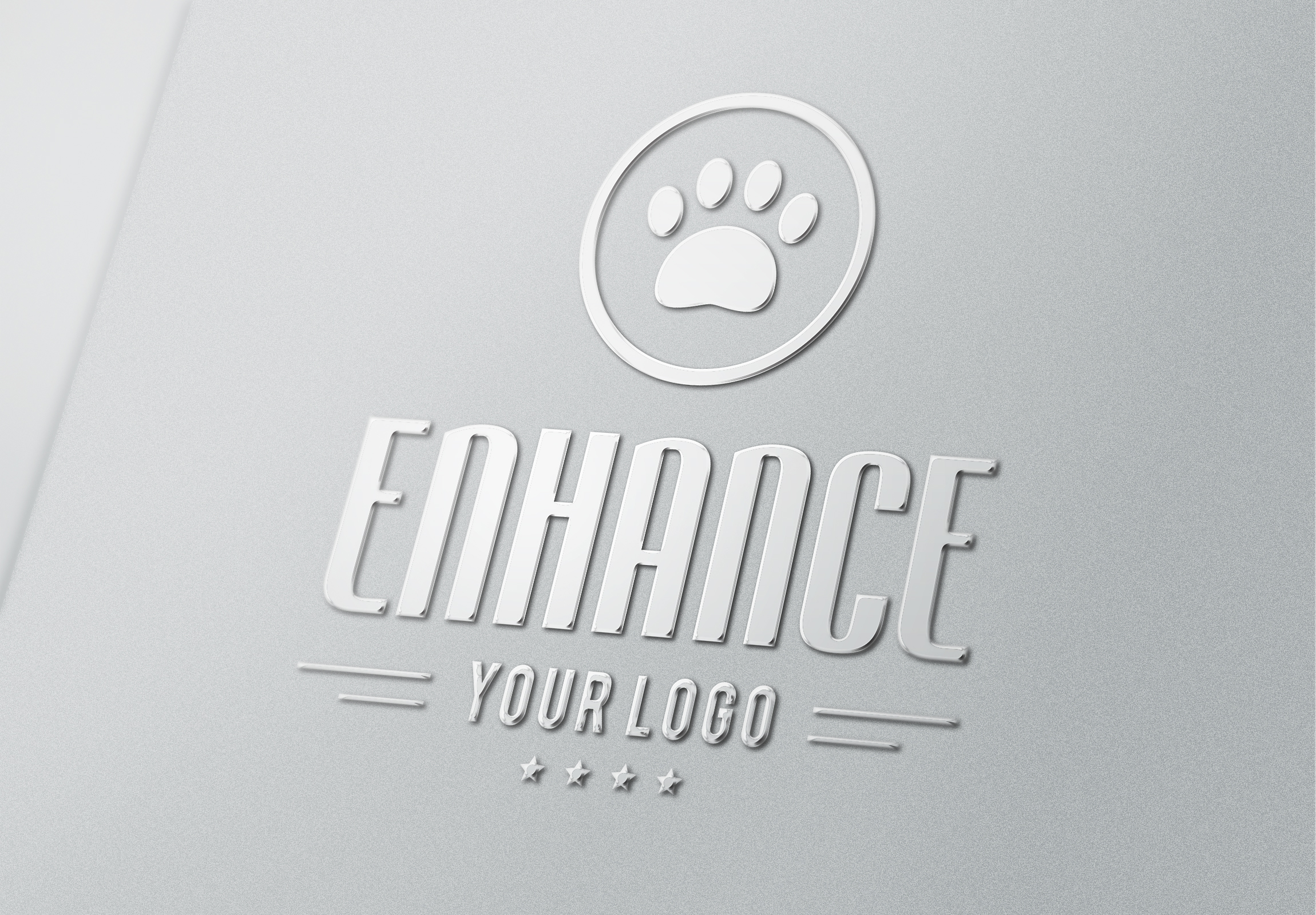 高质感金属LOGO样机插图