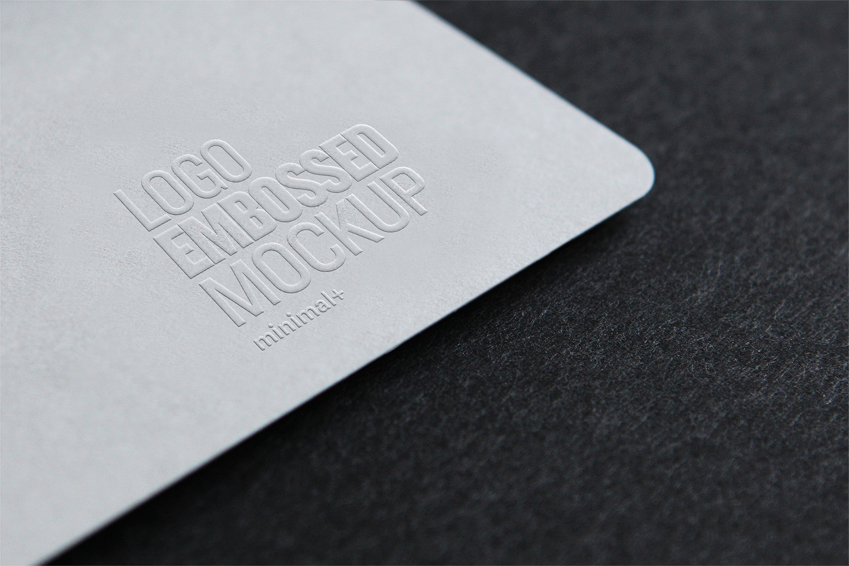 高质感纸张激凸LOGO样机插图