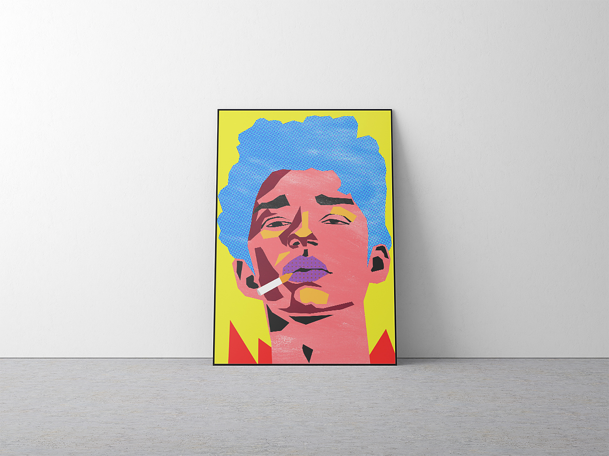 室内戴框架装饰画海报样机2组插图1