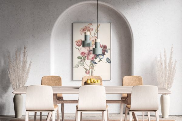 精致餐厅带框架装饰画海报样机