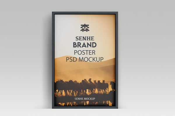 精致带框架海报样机3组