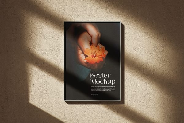 高质感带框架海报样机3组