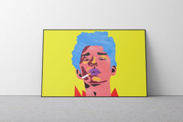 室内戴框架装饰画海报样机2组