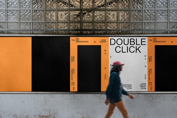 户外广告牌海报样机