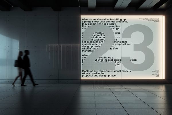 户外灯箱广告牌样机