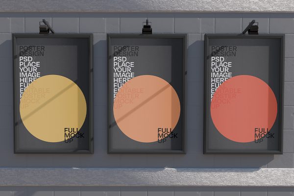 户外广告牌海报样机