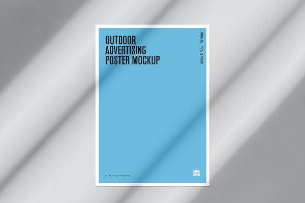 带阴影的张贴海报样机