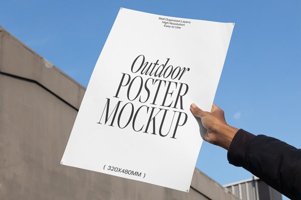 手持海报样机