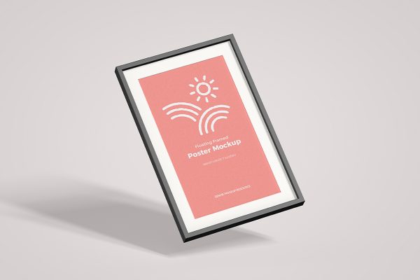 带框架的装饰画海报样机