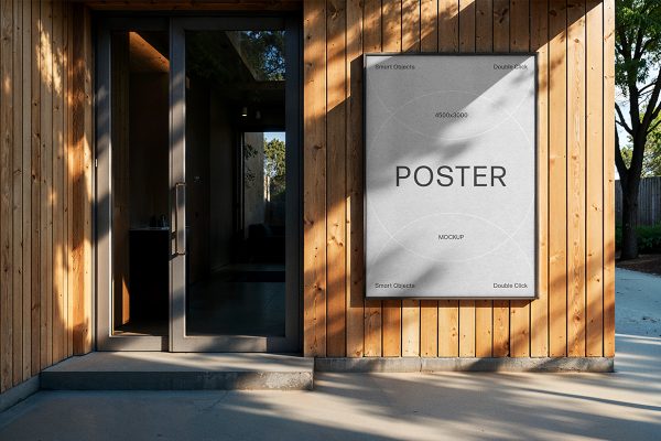 户外广告牌海报样机