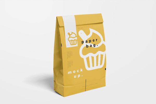 蛋糕面包外带纸袋样机5组