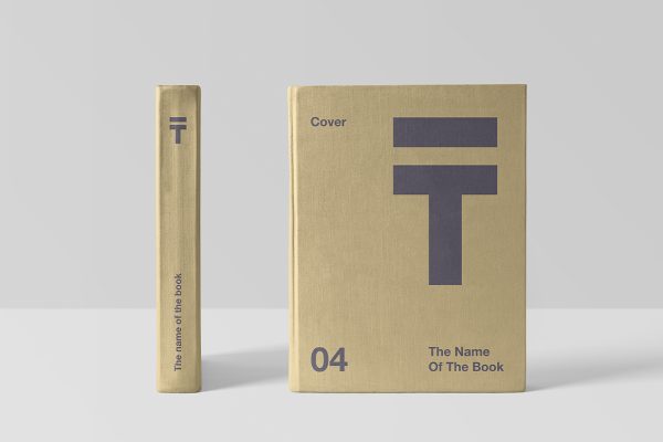 优雅的精装书籍样机